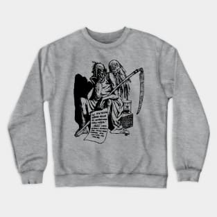 Funny grim reaper, angel, death, vintage, retro Crewneck Sweatshirt